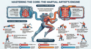 Read more about the article The Power Hub: How Core Strength Training Enhances Technical Skill Performance in Combat